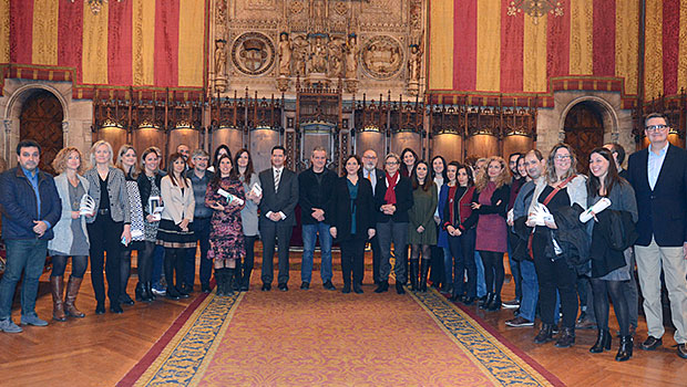Guardonats pel V Premi Barcelona a l'Empresa Innovadora en Conciliació i Temps.