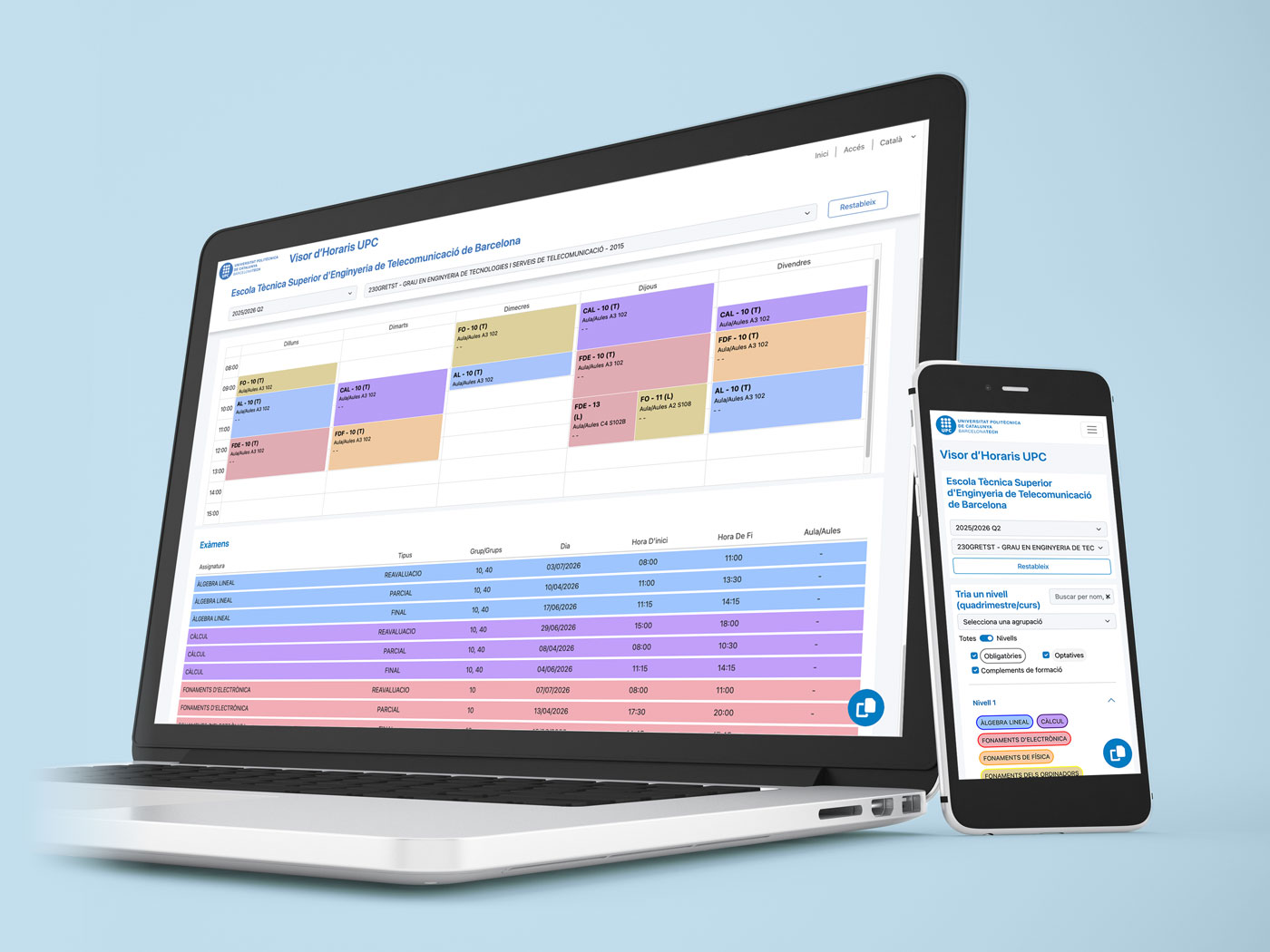 Horaris UPC rep el Premi UPC a la Qualitat de la Gestió Universitària